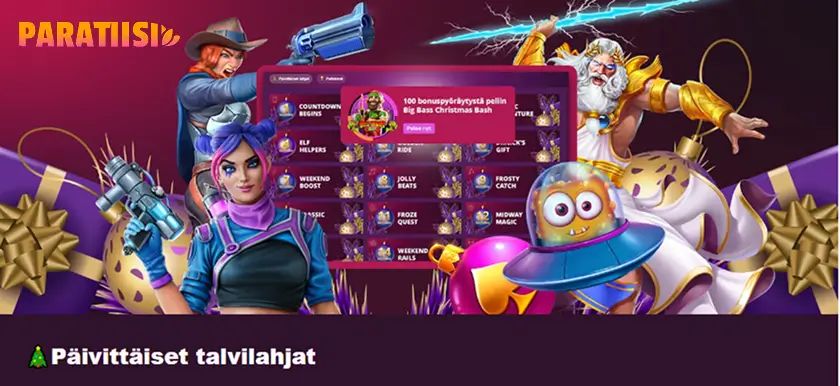Paratiisi Casinon joulukalenteri Paratiisi Casinon joulukalenteri
