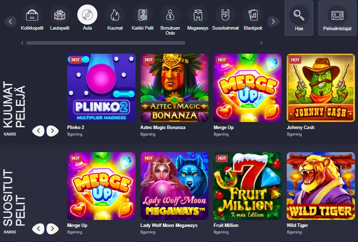 BirdSpin Casino pelit