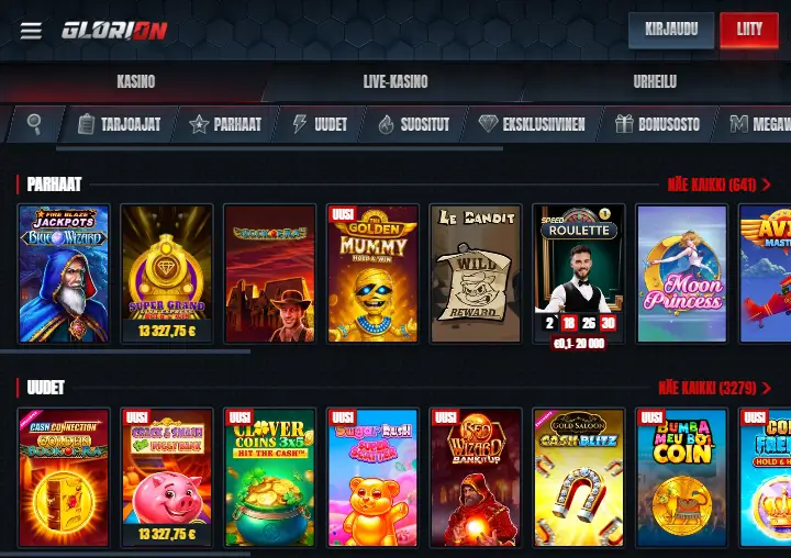 Glorion Casino pelit