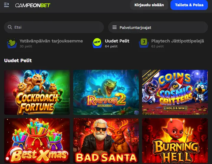 Campeonbet Casino pelit