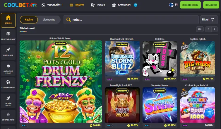Coolbet Casino pelit