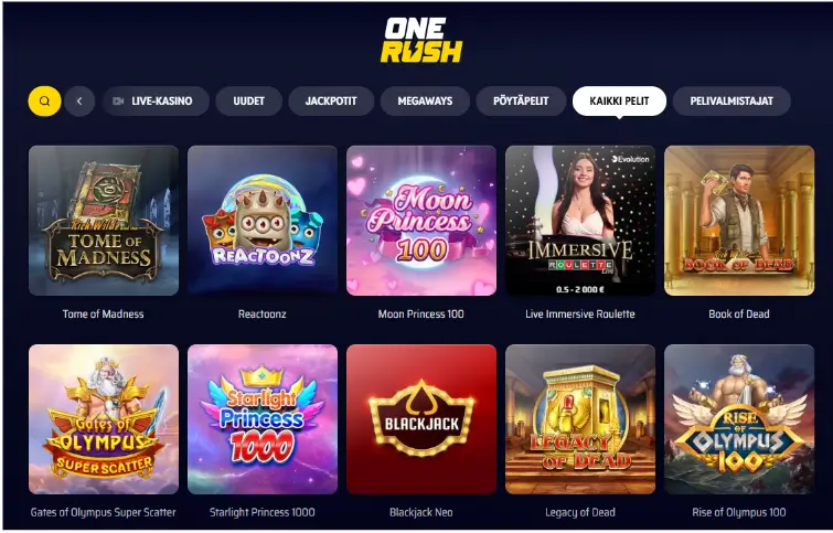 OneRush Casino pelit