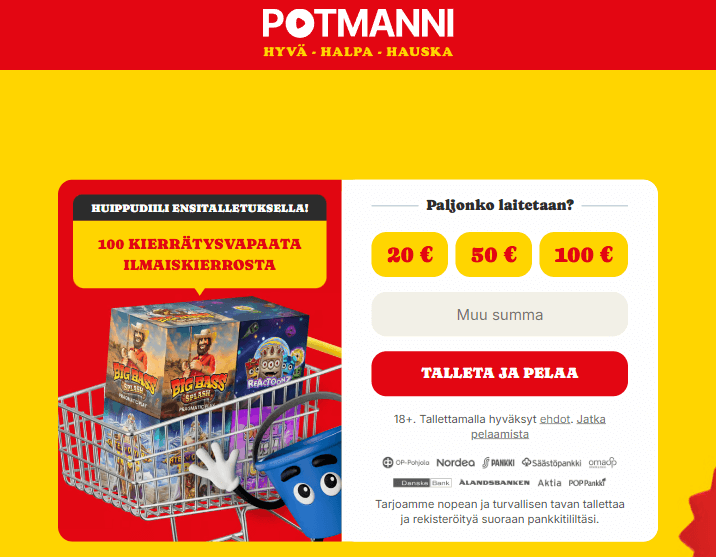 Potmanni Kasino bonus