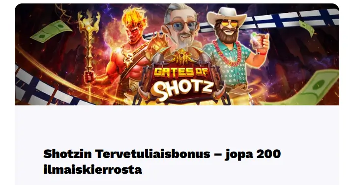 Shotz Casino bonus