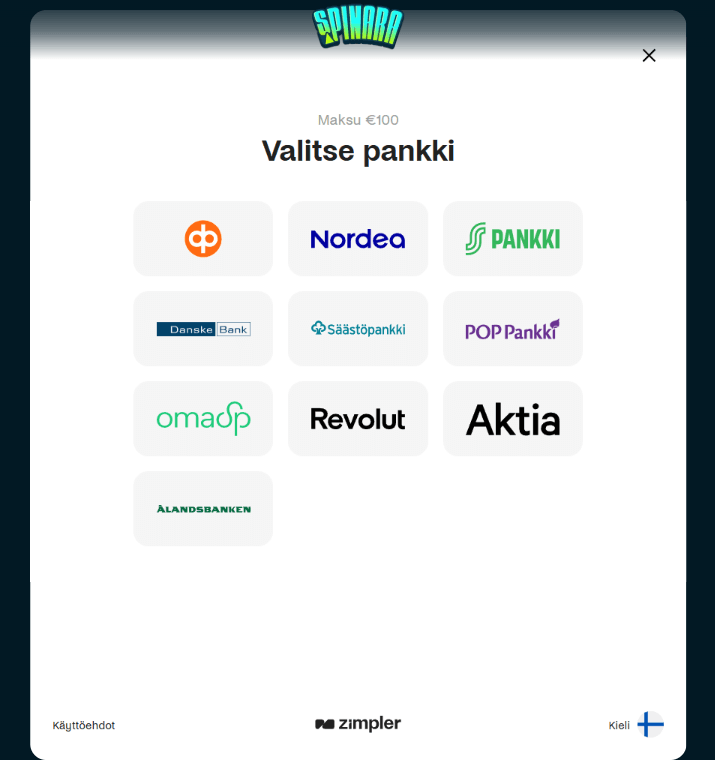 Spinara Casino talletus