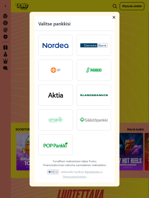 Uuno Kasino talletus