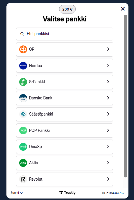 Blingi Casino talletus