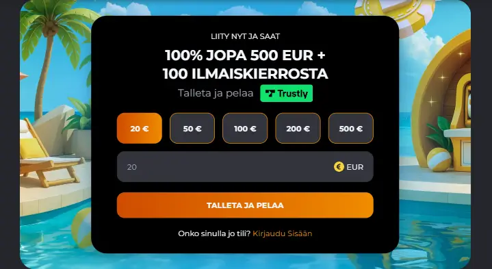 HupiSlots Casino talletus