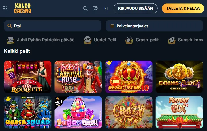 Kaleo Casino pelit