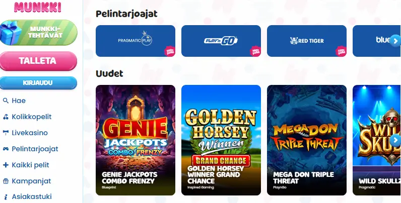 Munkki Kasino pelit