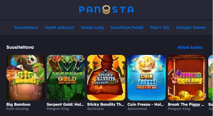 Panosta Kasino pelit