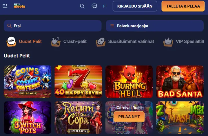 Slots Hopper Casino pelit
