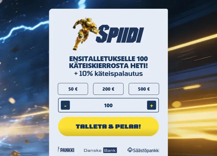Spiidi Casino talletus