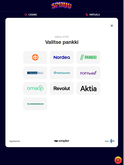 Spinju Casino talletus