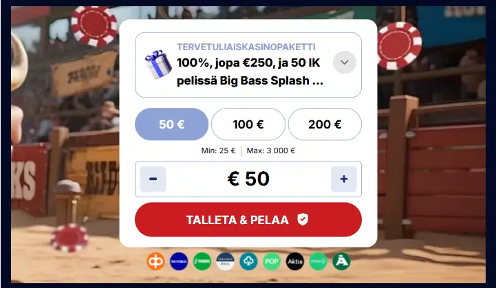 Spin Texas Casino talletus