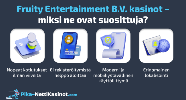 Fruity Entertainment B.V. kasinot – miksi ne ovat suosittuja?