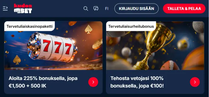 Kudosbet Casino bonus