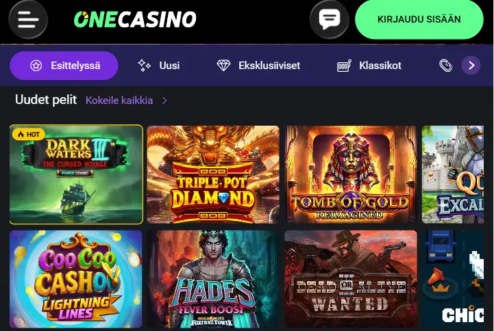 OneCasino pelit
