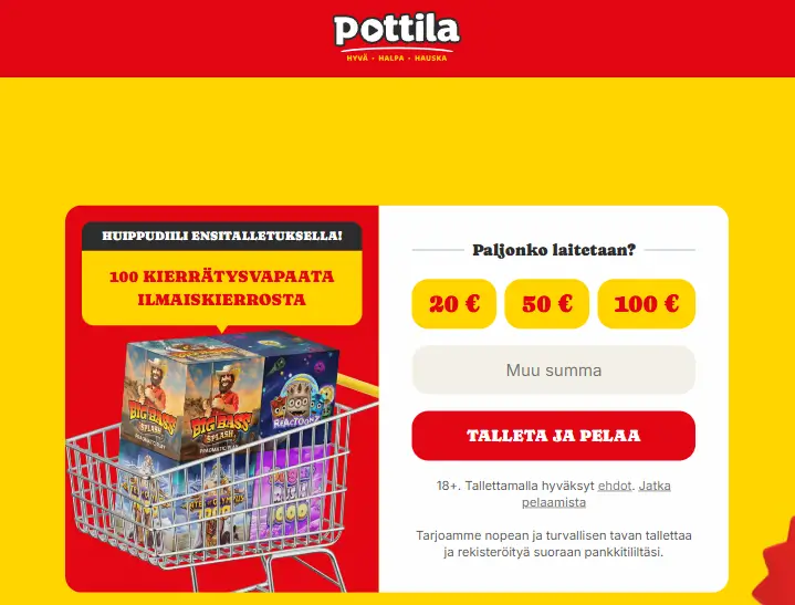 Pottila Kasino bonus