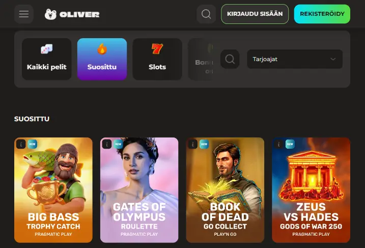 Oliver Casino pelit Oliver Casino pelit