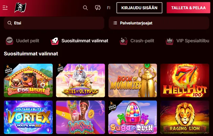 PiratePots Casino pelit