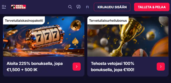Reel Raven Casino bonus