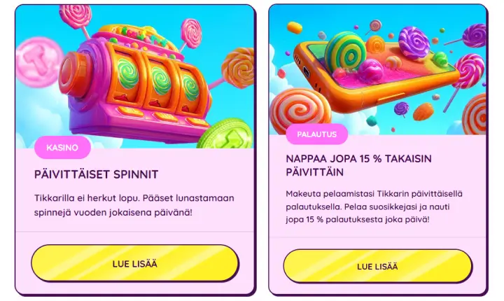 Tikkari Kasino bonus