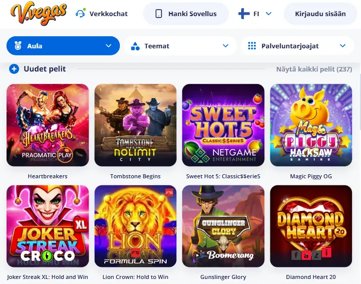 V.Vegas Casino pelit V.Vegas Casino pelit