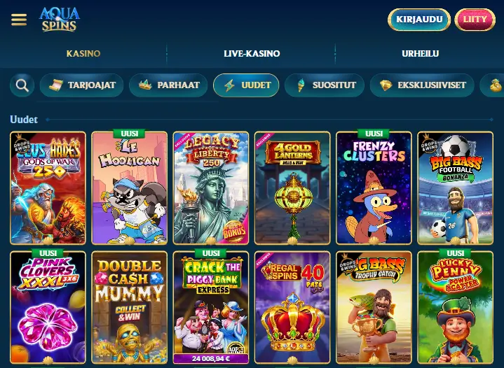 AquaSpins Casino pelit AquaSpins Casino pelit