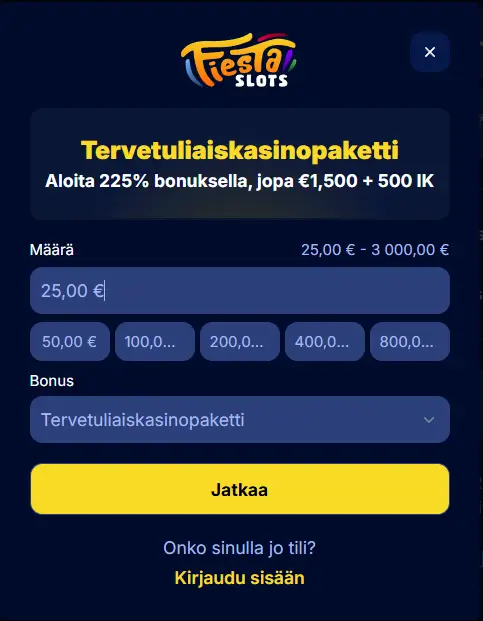 FiestaSlots Casino talletus
