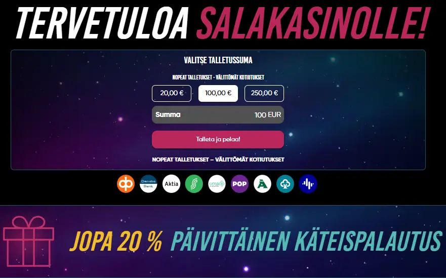 Salakasino bonus Salakasino bonus