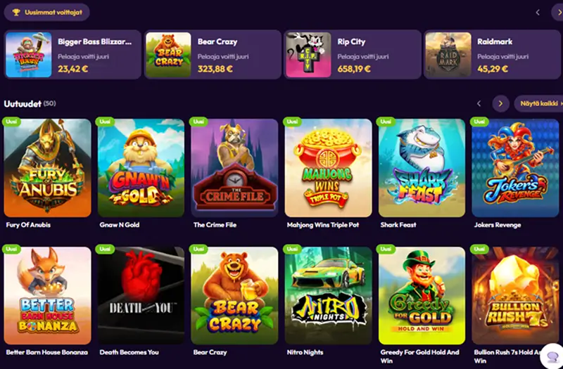 SweetReels Casino pelit