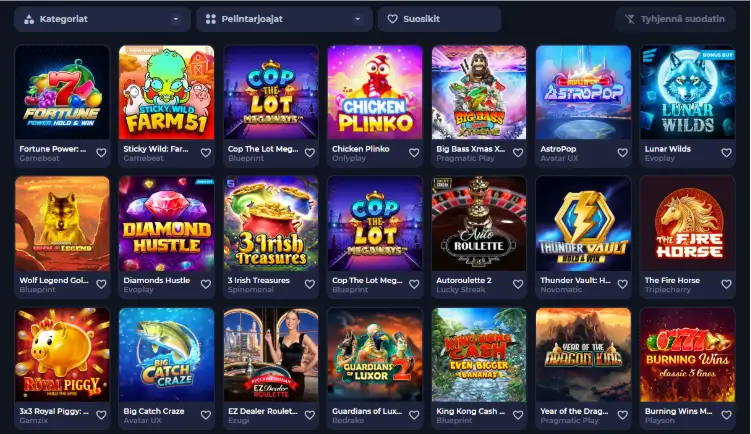 Tycoon Casino pelit