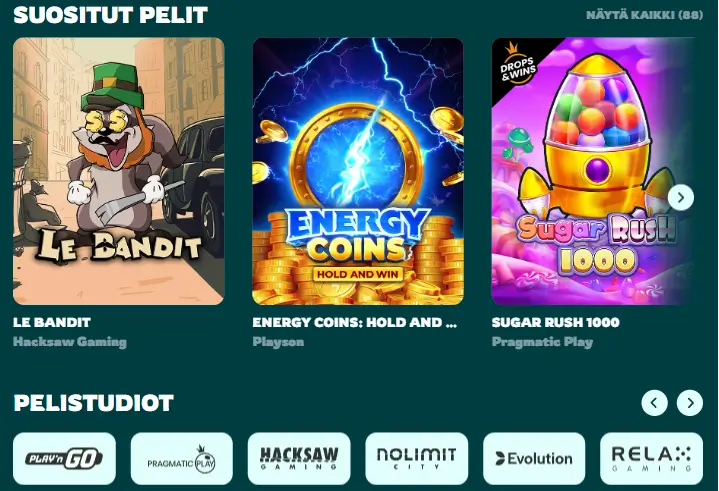 Titaani Casino pelit