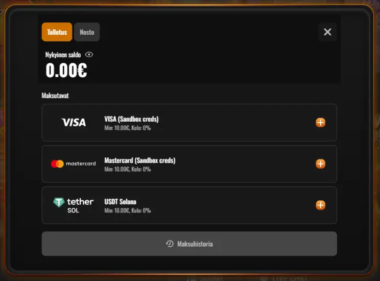 Wildhub Casino talletus