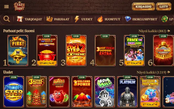 CrazyTower Casino pelit CrazyTower Casino pelit
