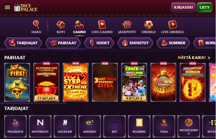 DicePalace Casino pelit DicePalace Casino pelit