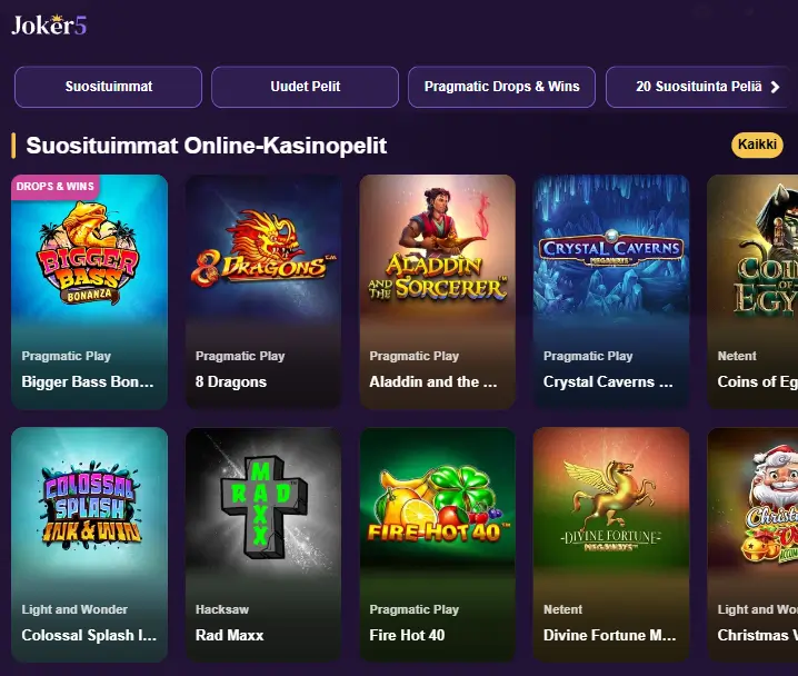 Joker5 Casino pelit Joker5 Casino pelit