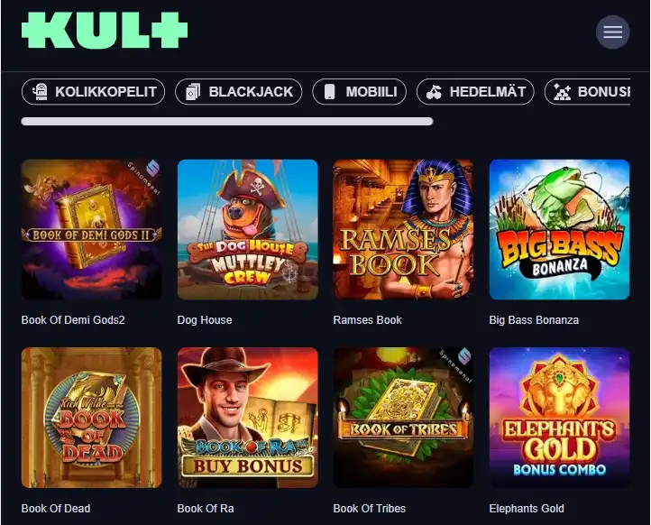 Kult Casino pelit Kult Casino pelit