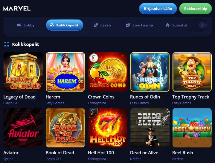 Marvel Casino pelit Marvel Casino pelit
