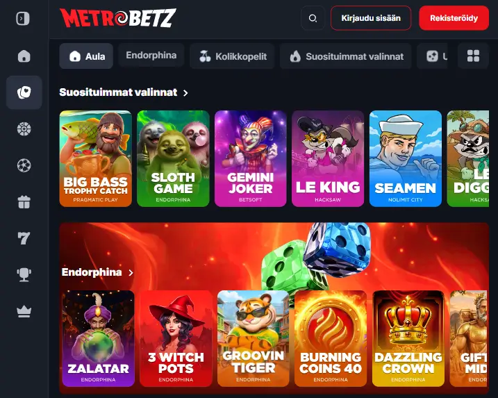 Metrobetz Casino pelit