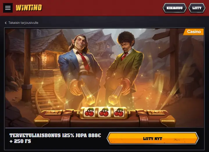 Wintino Casino bonus