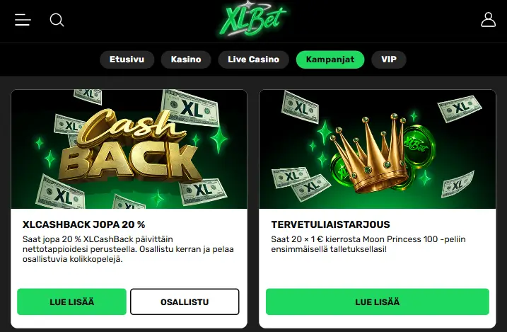 XLBet Casino bonus XLBet bonus