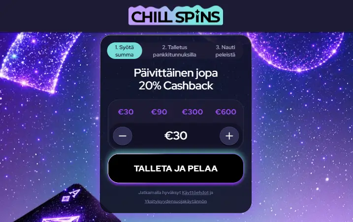 Chill Spins Kasino talletus