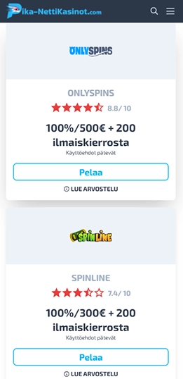 Mastercard talletus - vaihe 1- Valitse listaltamme haluamasi kasino