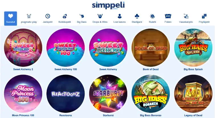 Simppeli Kasino pelit Simppeli Kasino pelit