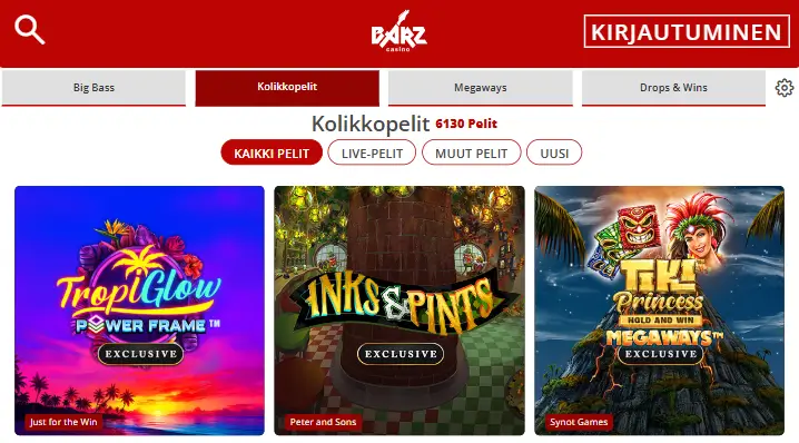Barz Casino pelit