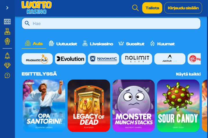 Luotto Kasino pelit