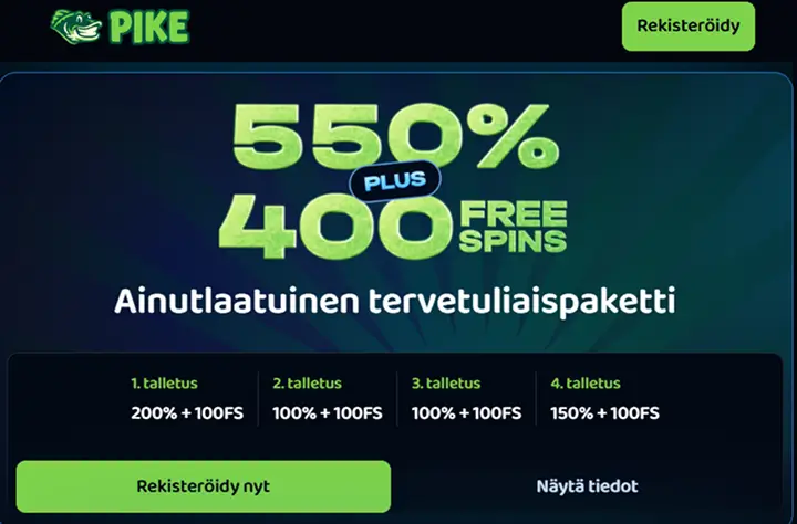 Pike Casino bonus
