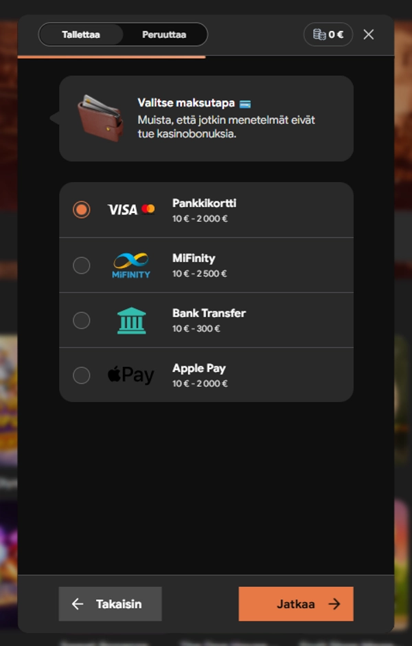 Svidd Casino talletus